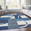 Piper Looms Mayfield Geometric AMF943 Blue Machine Washable Area Rug Lifestyle Image Feature