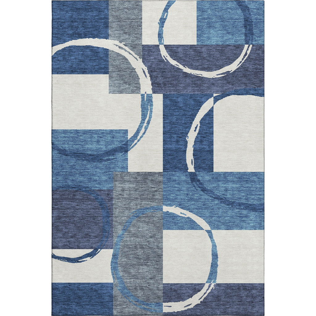 Piper Looms Mayfield Geometric AMF943 Blue Machine Washable Area Rug main image