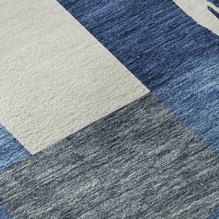 Piper Looms Mayfield Geometric AMF943 Blue Machine Washable Area Rug Swatch Image