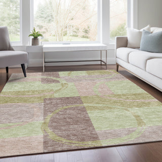Piper Looms Mayfield Geometric AMF943 Blush Machine Washable Area Rug Lifestyle Image Feature