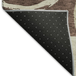 Piper Looms Mayfield Geometric AMF943 Brown Machine Washable Area Rug Backing Image