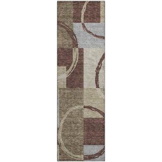 Piper Looms Mayfield Geometric AMF943 Brown Machine Washable Area Rug Runner Main Image