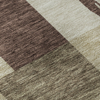 Piper Looms Mayfield Geometric AMF943 Brown Machine Washable Area Rug Swatch Image
