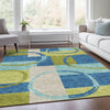 Piper Looms Mayfield Geometric AMF943 Denim Machine Washable Area Rug Lifestyle Image Feature