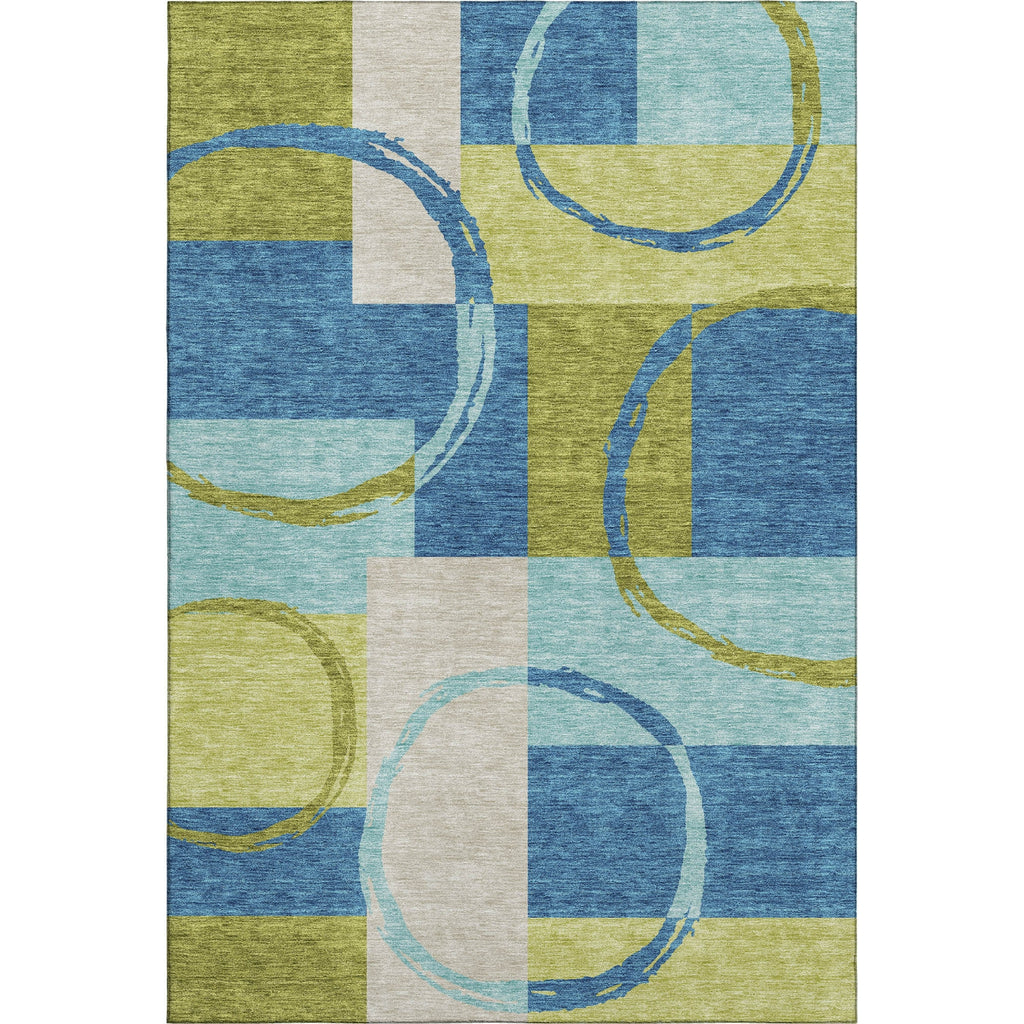 Piper Looms Mayfield Geometric AMF943 Denim Machine Washable Area Rug main image