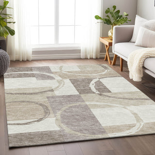 Piper Looms Mayfield Geometric AMF943 Ivory Machine Washable Area Rug Lifestyle Image Feature