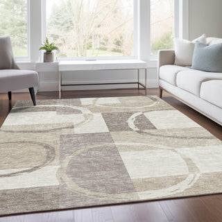 Piper Looms Mayfield Geometric AMF943 Ivory Machine Washable Area Rug Lifestyle Image Feature