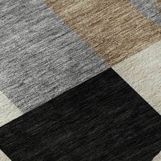 Piper Looms Mayfield Geometric AMF943 Pewter Machine Washable Area Rug Swatch Image