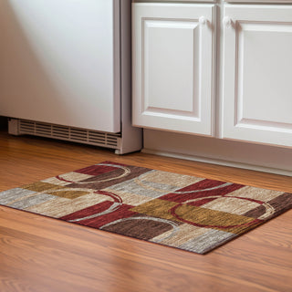 Piper Looms Mayfield Geometric AMF943 Wheat Machine Washable Area Rug Scatter Lifestyle Image Feature