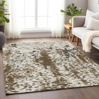 Piper Looms Mayfield Abstract AMF944 Brown Machine Washable Area Rug Lifestyle Image Feature