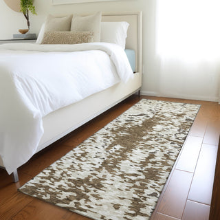 Piper Looms Mayfield Abstract AMF944 Brown Machine Washable Area Rug Runner Lifestyle Image Feature