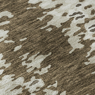 Piper Looms Mayfield Abstract AMF944 Brown Machine Washable Area Rug Swatch Image