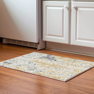 Piper Looms Mayfield Abstract AMF944 Gold Machine Washable Area Rug Scatter Lifestyle Image Feature