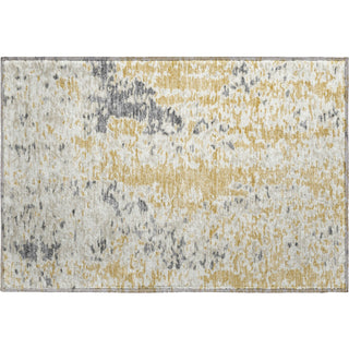 Piper Looms Mayfield Abstract AMF944 Gold Machine Washable Area Rug Scatter Main Image
