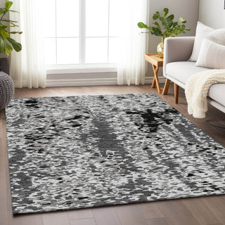 Piper Looms Mayfield Abstract AMF944 Gray Machine Washable Area Rug Lifestyle Image Feature