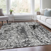Piper Looms Mayfield Abstract AMF944 Gray Machine Washable Area Rug Lifestyle Image Feature
