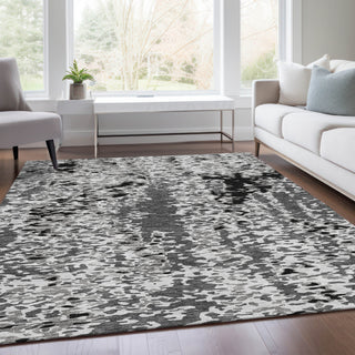 Piper Looms Mayfield Abstract AMF944 Gray Machine Washable Area Rug Lifestyle Image Feature