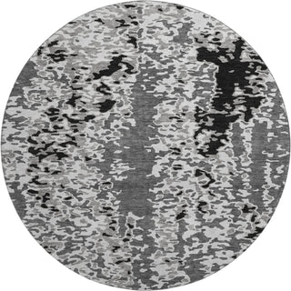 Piper Looms Mayfield Abstract AMF944 Gray Machine Washable Area Rug Round Main Image