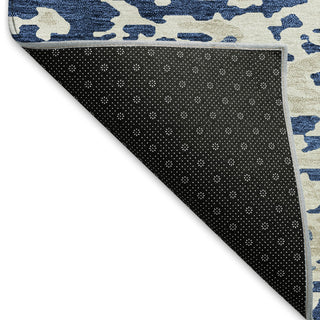 Piper Looms Mayfield Abstract AMF944 Navy Machine Washable Area Rug Backing Image
