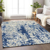 Piper Looms Mayfield Abstract AMF944 Navy Machine Washable Area Rug Lifestyle Image Feature