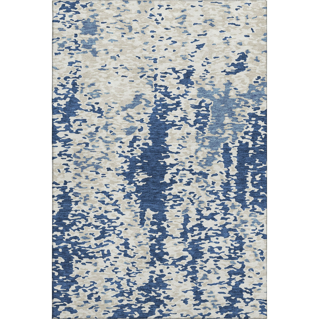 Piper Looms Mayfield Abstract AMF944 Navy Machine Washable Area Rug main image