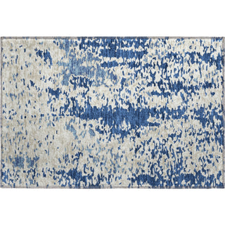 Piper Looms Mayfield Abstract AMF944 Navy Machine Washable Area Rug Scatter Main Image
