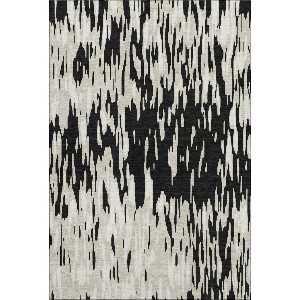Piper Looms Mayfield Abstract AMF945 Black Machine Washable Area Rug main image