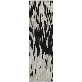 Piper Looms Mayfield Abstract AMF945 Black Machine Washable Area Rug Runner Main Image