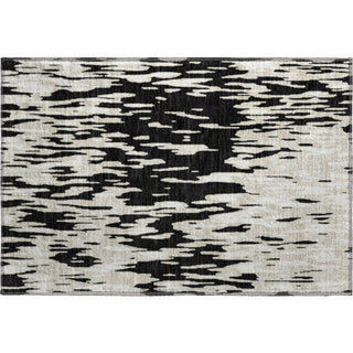 Piper Looms Mayfield Abstract AMF945 Black Machine Washable Area Rug Scatter Main Image