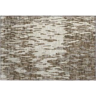 Piper Looms Mayfield Abstract AMF945 Brown Machine Washable Area Rug Scatter Main Image