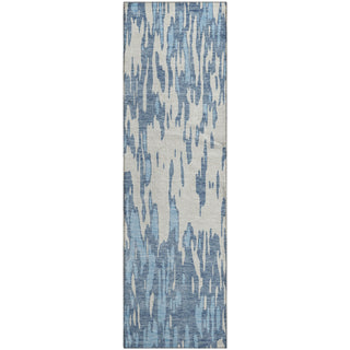 Piper Looms Mayfield Abstract AMF945 Denim Machine Washable Area Rug Runner Main Image