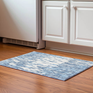 Piper Looms Mayfield Abstract AMF945 Denim Machine Washable Area Rug Scatter Lifestyle Image Feature