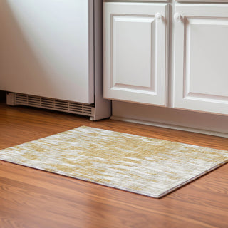 Piper Looms Mayfield Abstract AMF945 Gold Machine Washable Area Rug Scatter Lifestyle Image Feature