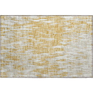 Piper Looms Mayfield Abstract AMF945 Gold Machine Washable Area Rug Scatter Main Image