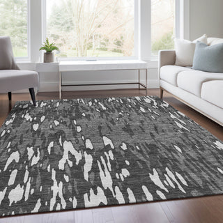 Piper Looms Mayfield Abstract AMF945 Gray Machine Washable Area Rug Lifestyle Image Feature