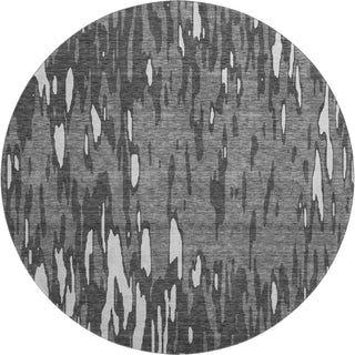 Piper Looms Mayfield Abstract AMF945 Gray Machine Washable Area Rug Round Main Image