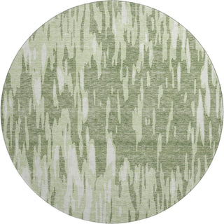 Piper Looms Mayfield Abstract AMF945 Green Machine Washable Area Rug Round Main Image