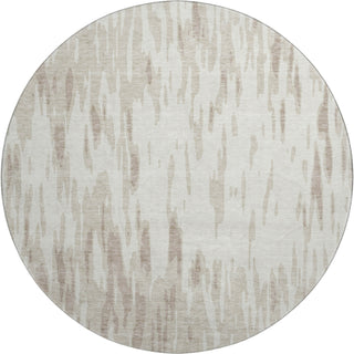 Piper Looms Mayfield Abstract AMF945 Ivory Machine Washable Area Rug Round Main Image