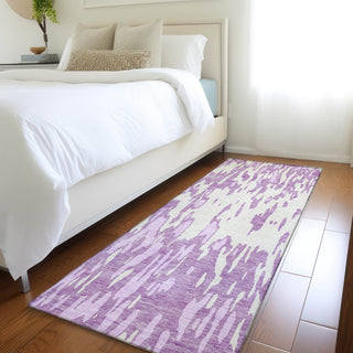 Piper Looms Mayfield Abstract AMF945 Lavender Machine Washable Area Rug Runner Lifestyle Image Feature