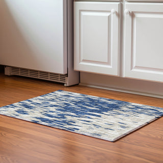Piper Looms Mayfield Abstract AMF945 Navy Machine Washable Area Rug Scatter Lifestyle Image Feature