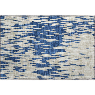 Piper Looms Mayfield Abstract AMF945 Navy Machine Washable Area Rug Scatter Main Image