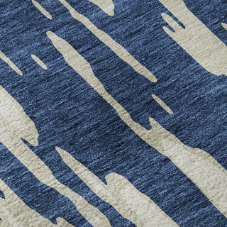 Piper Looms Mayfield Abstract AMF945 Navy Machine Washable Area Rug Swatch Image