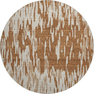 Piper Looms Mayfield Abstract AMF945 Paprika Machine Washable Area Rug Round Main Image