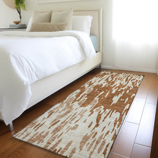 Piper Looms Mayfield Abstract AMF945 Paprika Machine Washable Area Rug Runner Lifestyle Image Feature