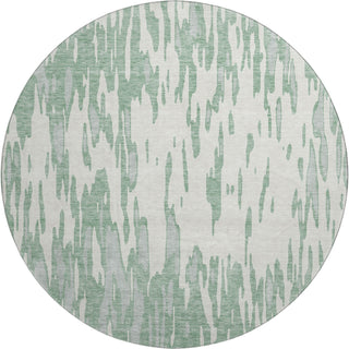 Piper Looms Mayfield Abstract AMF945 Sage Machine Washable Area Rug Round Main Image