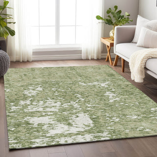 Piper Looms Mayfield Abstract AMF946 Aloe Machine Washable Area Rug Lifestyle Image Feature