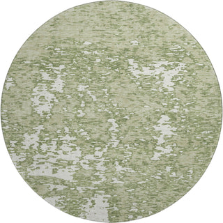 Piper Looms Mayfield Abstract AMF946 Aloe Machine Washable Area Rug Round Main Image