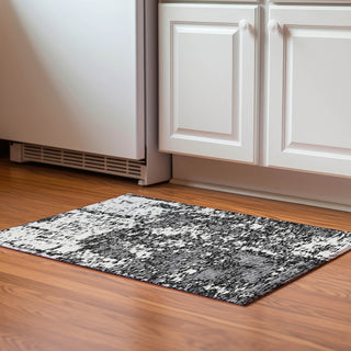 Piper Looms Mayfield Abstract AMF946 Black Machine Washable Area Rug Scatter Lifestyle Image Feature