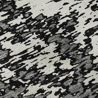 Piper Looms Mayfield Abstract AMF946 Black Machine Washable Area Rug Swatch Image