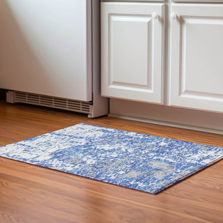 Piper Looms Mayfield Abstract AMF946 Blue Machine Washable Area Rug Scatter Lifestyle Image Feature